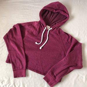 Mauve H&M Cropped Hoodie